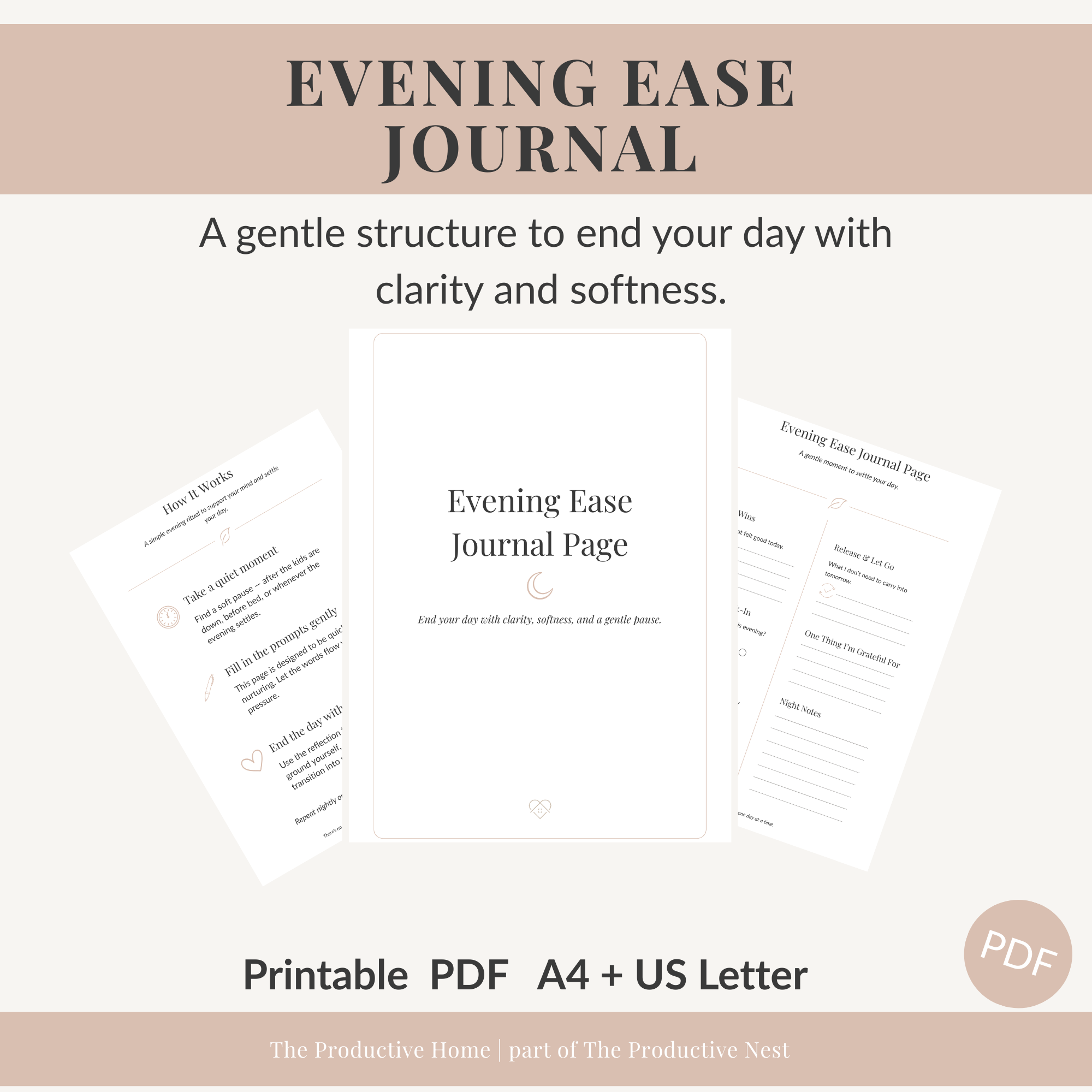 Evening Ease Journal Page