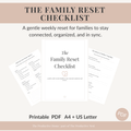 Family Reset Checklist