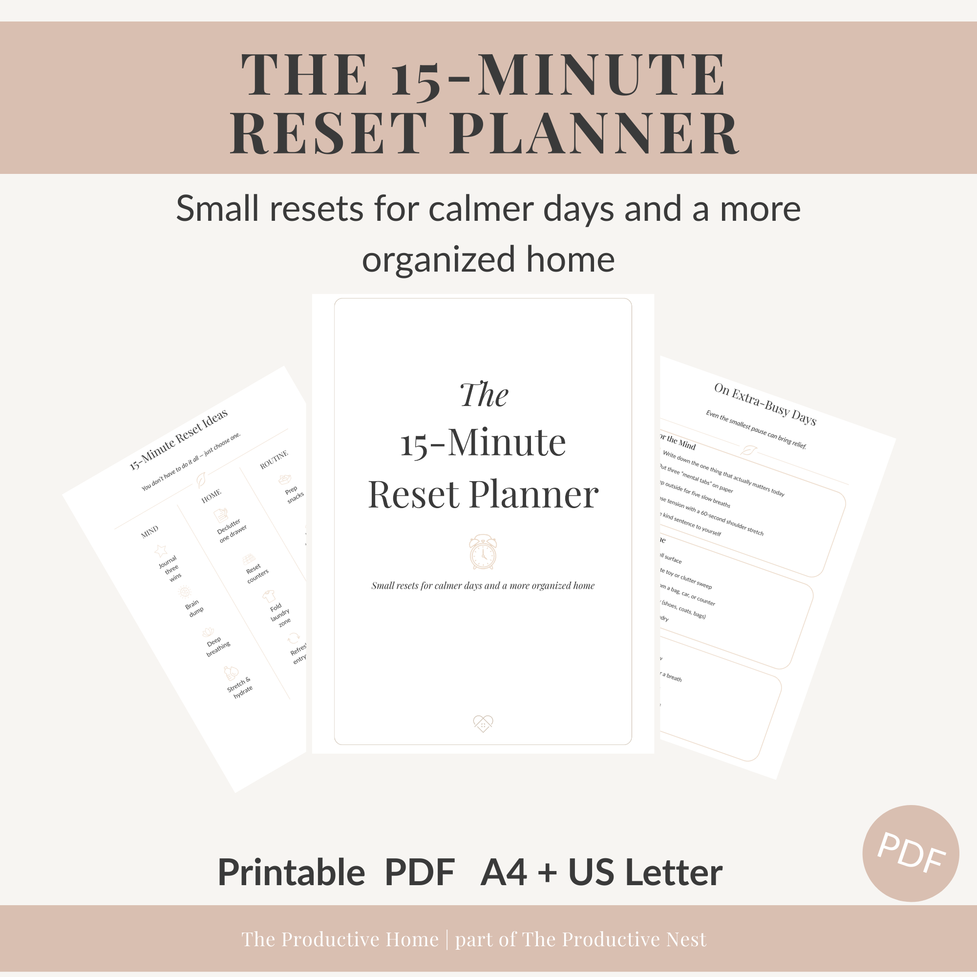 15-Minute Reset Planner