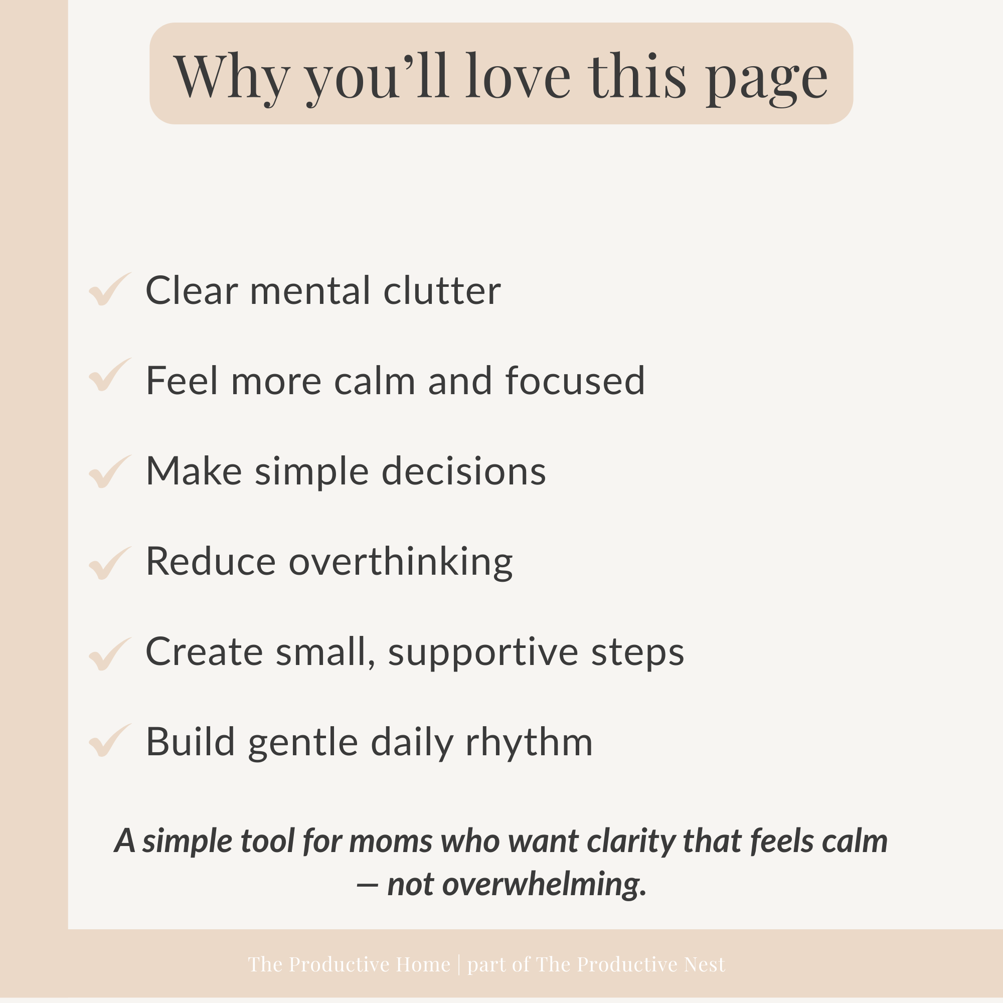 Mental Unload Reset Page for Moms | Brain Dump Worksheet for Clarity